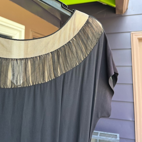 Late 40’s/Early 50’s Black Dress with Belt - Picture 2 of 16